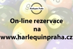 On line rezervace v Harlequinu Praha, kulečníky, Pink pong, laserová střelnice i restaurace!